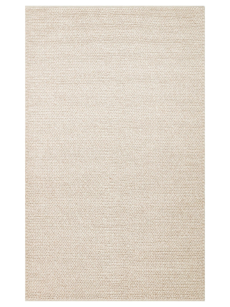 Woolstar 100% Natural Sweater Patterned Living Room Hallway Entrance Hand Woven Knitted Carpet BEIGE