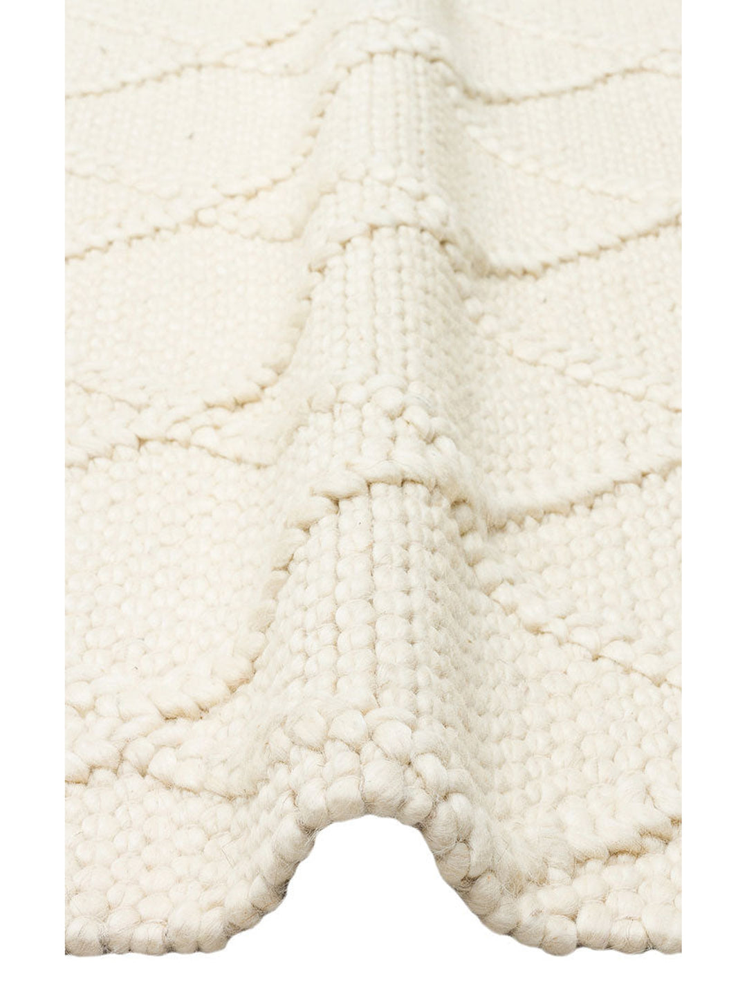 Woolstar %100 Naturel Kazak Desenli Salon Oturma Odası Koridor Antre El Dokuma Örgü Halı DIAMONDCREM - Carpetdocia