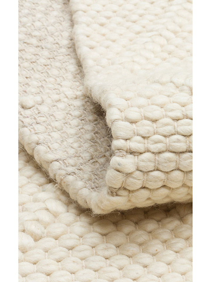 Woolstar %100 Naturel Kazak Desenli Salon Oturma Odası Koridor Antre El Dokuma Örgü Halı DIAMONDCREM - Carpetdocia