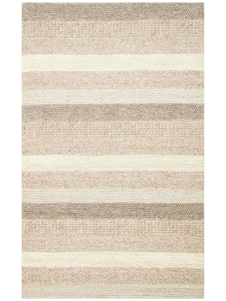 Woolstar 100% Natural Sweater Patterned Living Room Living Room Corridor Entrance Hand Woven Knitted Carpet LANGDON NAT