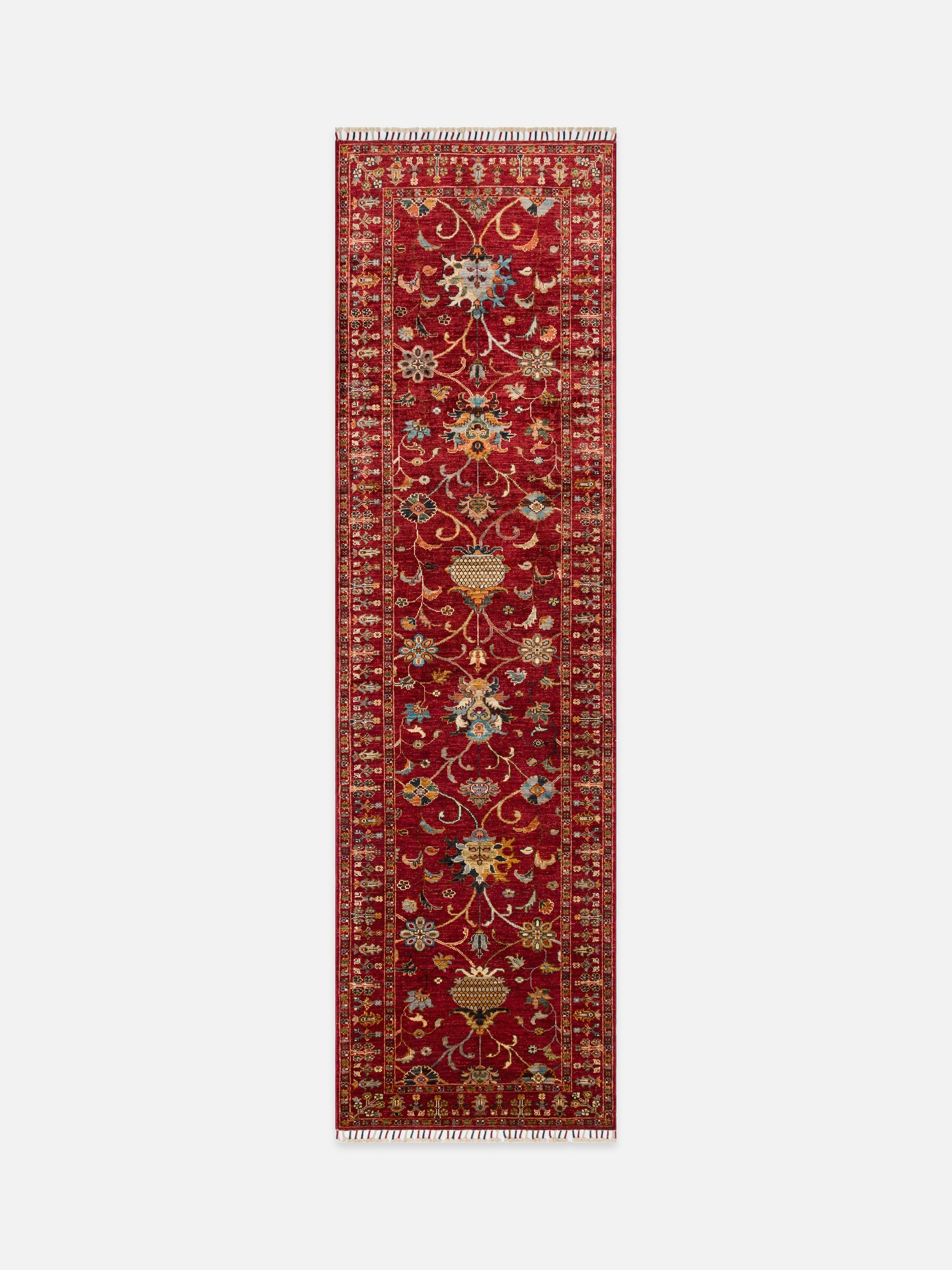 Afghan Chobi Ziegler Handwoven Runner Single Piece Shah Abbas Palmette ...