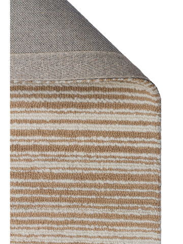 Tapete artesanal da série Barcelona, mistura de lã e algodão BEIGE