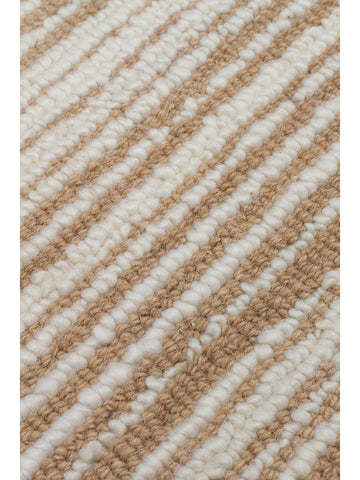 Tapete artesanal da série Barcelona, mistura de lã e algodão BEIGE
