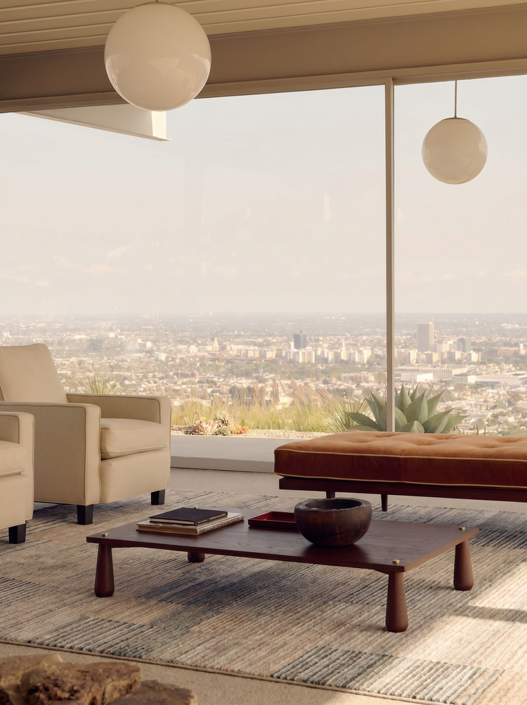 Burj Serisi %100 Naturel El Emeğiyle Üretilen TENCEL™ Kara Tezgah Halı 01 SKY VIZON