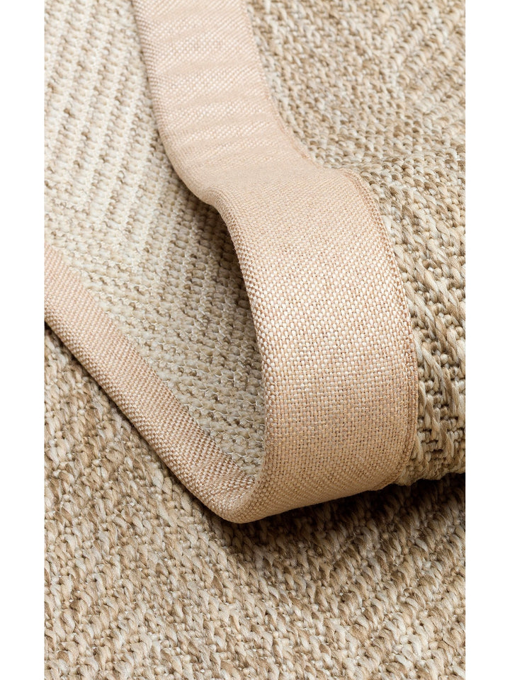 Dream Bordered Indoor and Outdoor Use Lint-Free Easy-to-Clean Sisal Carpet 2704LBBB