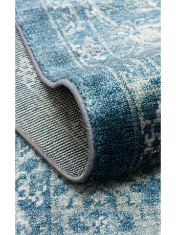 Çırağan %100 Naturel Özel Işıltılı El Emeği ile Özel Tezgahlarda Üretilen TENCEL™ Uşak Halısı 02 NVY - Carpetdocia