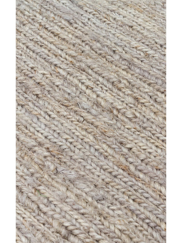 Coffee %100 Naturel Kendir Oturma Odası Salon Koridor Antre Yatak Odası Örgü Halı PLAIN GREY - Carpetdocia