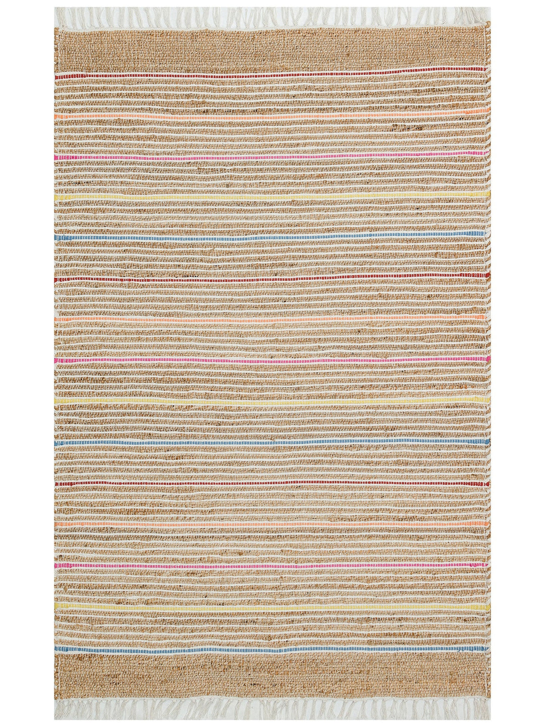 Crown Jüt %100 Naturel El Dokuma Oturma Odası Koridor Antre Mutfak Balkon Hasır Halı 05 NAT.MULTY - Carpetdocia