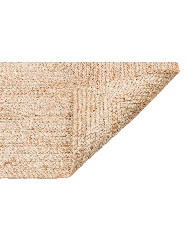 Crown Jüt %100 Naturel El Dokuma Oturma Odası Koridor Antre Mutfak Balkon Hasır Halı 10 NATURAL - Carpetdocia