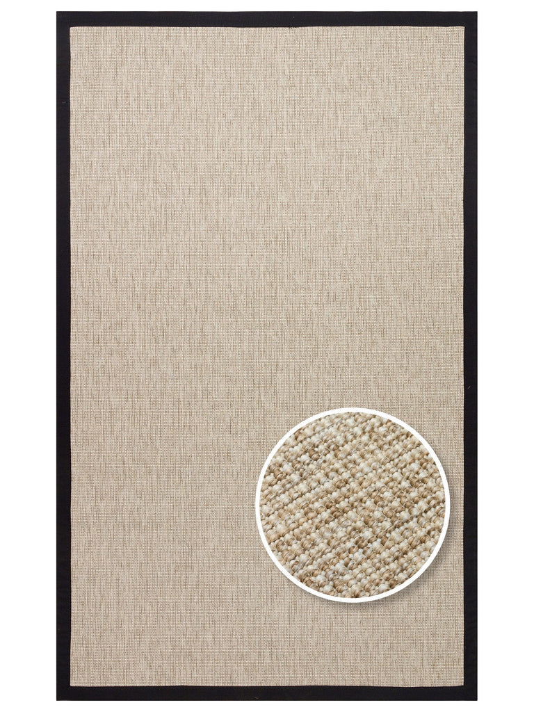 Dream Bordered, Lint-Free, Easy-to-Clean Sisal Carpet Suitable for Indoor and Outdoor Use 2703LBBB