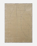 Tapis tissé à la main en mélange de laine, rayonne et polyester série Dakar BEIGE