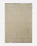 Tapis tissé à la main en mélange de laine, rayonne et polyester série Dakar IVORY