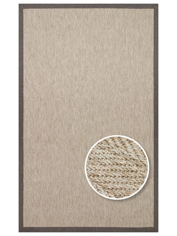 Dream Bordürlü İç ve Dış Mekan Kullanımına Uygun Hav Vermeyen Kolay Temizlenebilir Sisal Halı 2704LBBDMIX - Carpetdocia