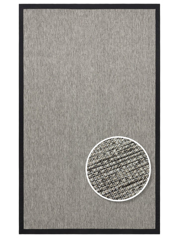 Dream Bordürlü İç ve Dış Mekan Kullanımına Uygun Hav Vermeyen Kolay Temizlenebilir Sisal Halı 2705GBLACK - Carpetdocia