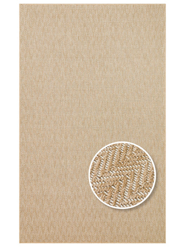 Dream İç ve Dış Mekan Kullanımına Uygun Kolay Temizlenebilir Sisal Görünümlü Halı 02 NATURAL WHITEXW - Carpetdocia