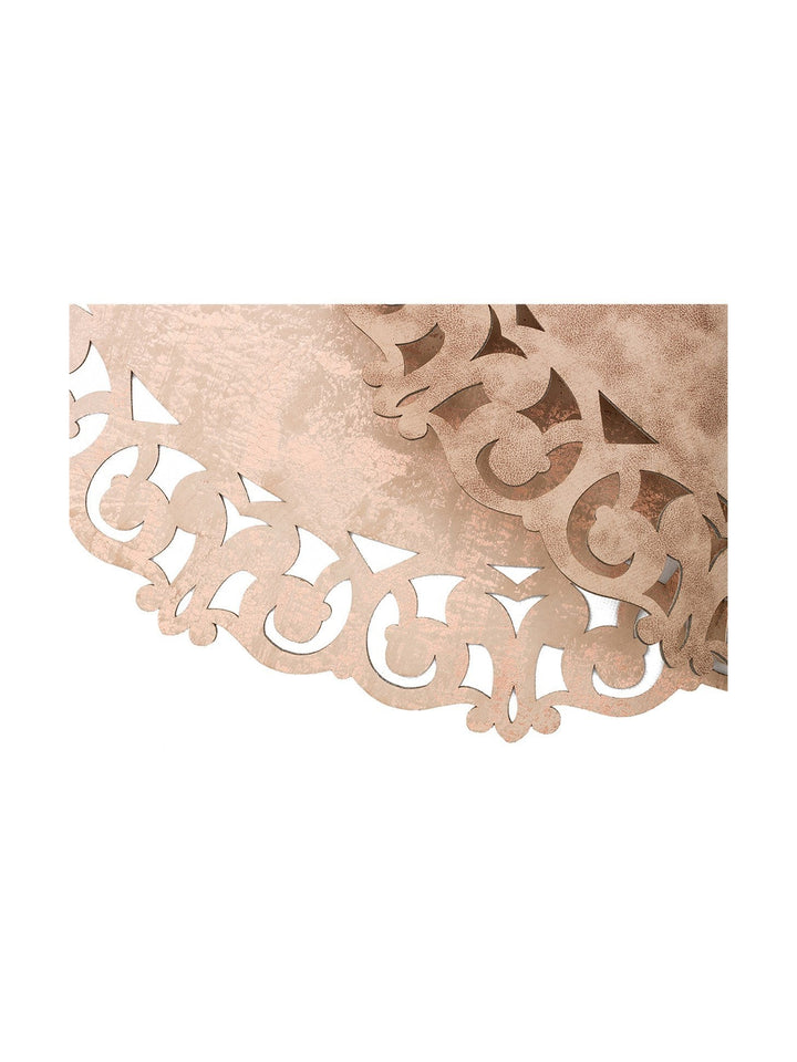 Engraving Classic and Modern Processing and Carving Shiny Bordered Artificial Leather Carpet 05 BEIGE COPPER Q