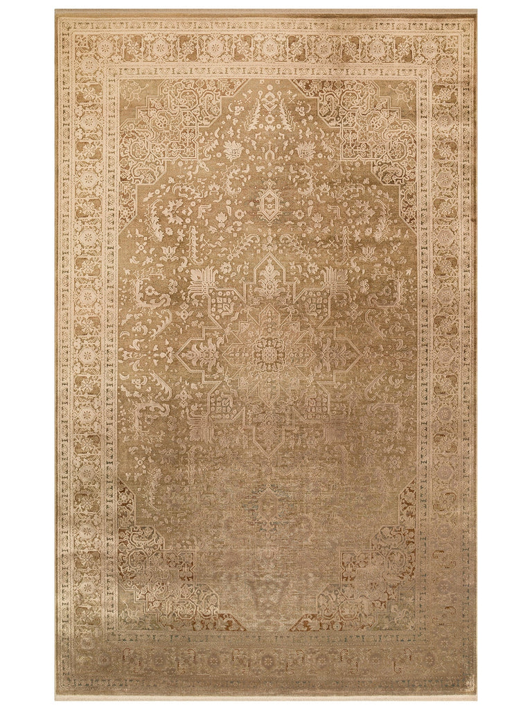 Golden Serisi Yumuşak Dokulu Vintage Esintilere Sahip Sık Dokuma Salon Halısı 02 BRONZE