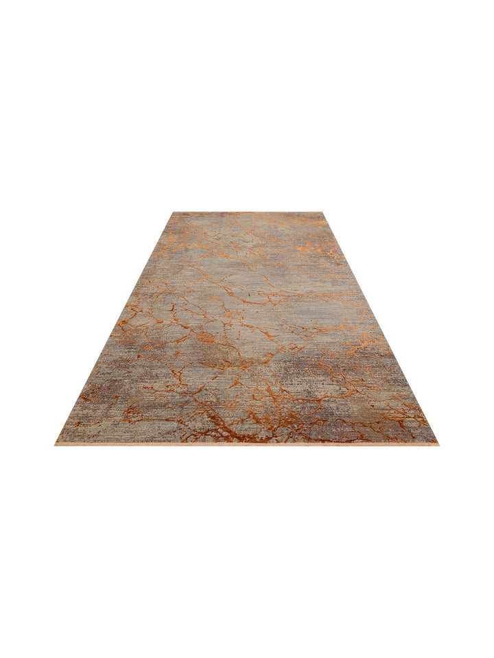 Göreme Serisi Yüksek Alçak Dokulu Yüksek Kaliteli Sık Dokuma Modern Salon Halısı 01 COPPER - Carpetdocia