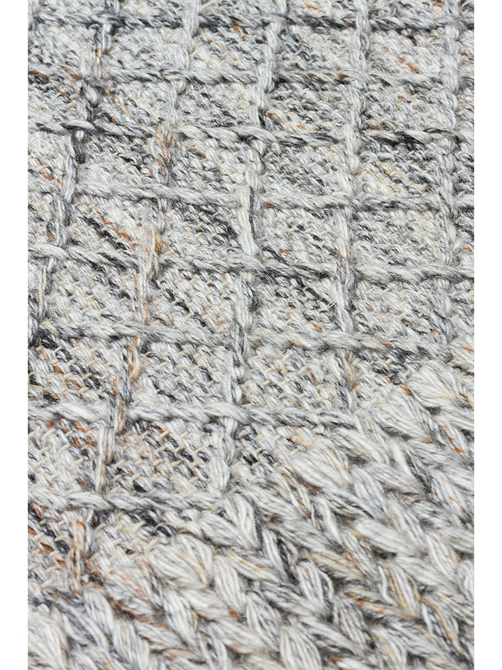 Herringbone Serisi El Dokuma Modern Etnik Salon Oturma Odası Yatak Odası Halı GREY - Carpetdocia