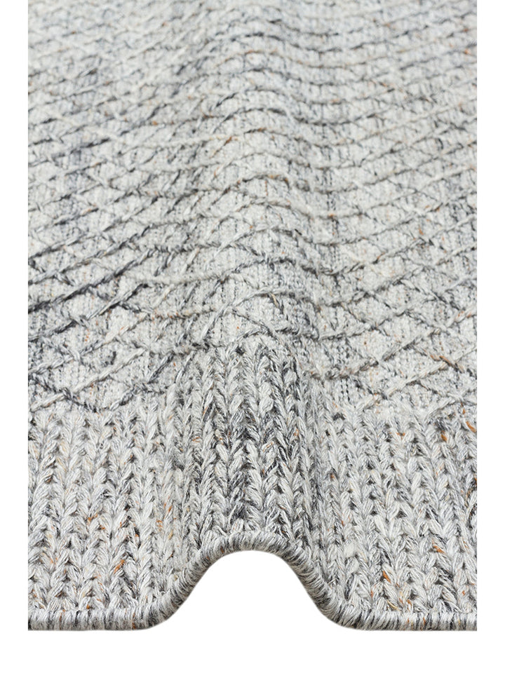 Herringbone Serisi El Dokuma Modern Etnik Salon Oturma Odası Yatak Odası Halı GREY - Carpetdocia