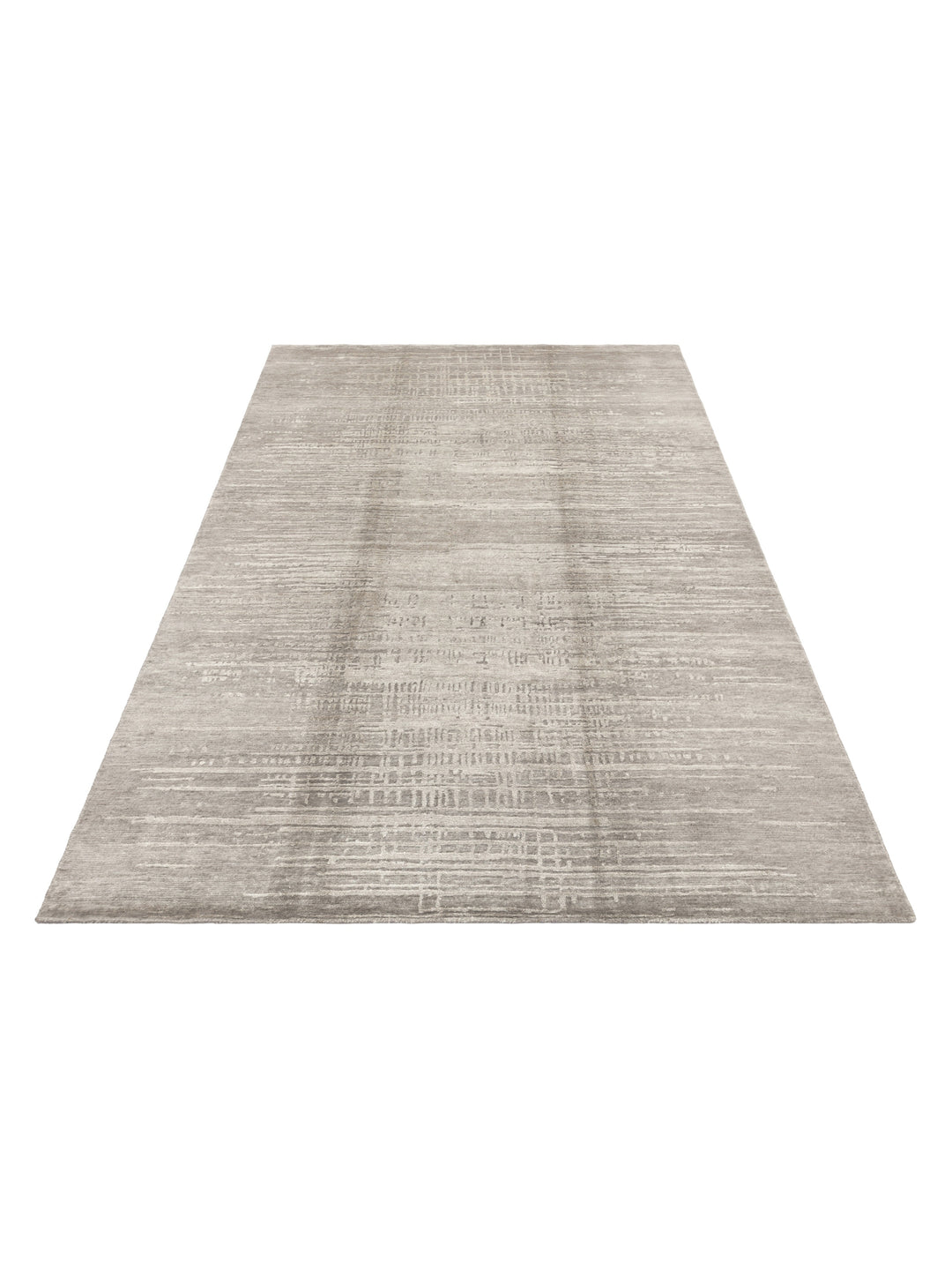 El dokuma Hindistan Jaipur halı Gümüş Gri 170x240 cm stüdyo çekimi perspektif