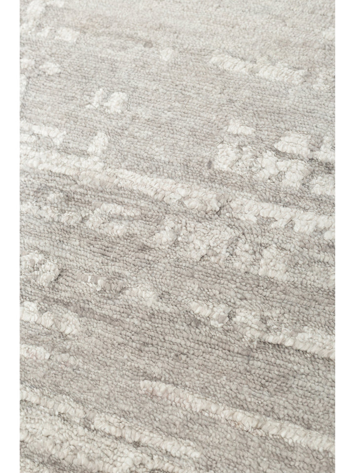 El dokuma Hindistan Jaipur halı Gümüş Gri 170x240 cm doku yakın çekim detay