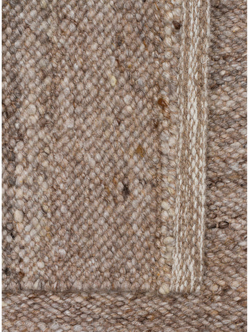 Alfombra tejida a mano de mezcla de lana, poliéster y algodón serie Jakarta DARK STONE
