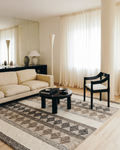 Woolstar %100 natürliche Kaschmir gemusterter Wohnzimmer Flur Eingangsbereich handgewebter gestrickter Teppich JD 01 GREY