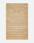 Knit Jüt mit unterschiedlicher Strickstruktur handgewebter natürlicher Jütteppich 1152 NATURAL XW
