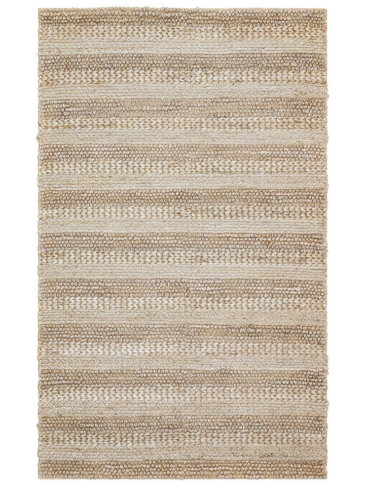 Knit Jüt Farklı Örgü Dokusuna Sahip El Dokuma Naturel Jüt Hasır Halı 1410 SILVER XW - Carpetdocia