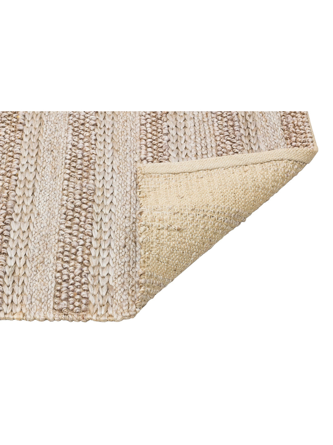 Knit Jüt Farklı Örgü Dokusuna Sahip El Dokuma Naturel Jüt Hasır Halı 1410 SILVER XW - Carpetdocia