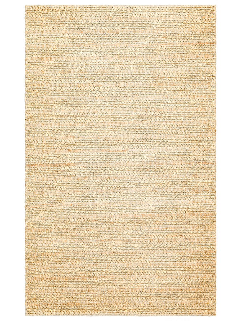 Knit Jüt Farklı Örgü Dokusuna Sahip El Dokuma Naturel Jüt Hasır Halı TRIPLE CREAM XW