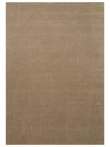Tapete artesanal da série Milano, mistura de lã e algodão BEIGE