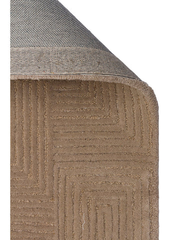 Tapete artesanal da série Milano, mistura de lã e algodão BEIGE
