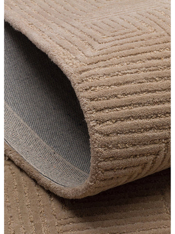 Tapete artesanal da série Milano, mistura de lã e algodão BEIGE