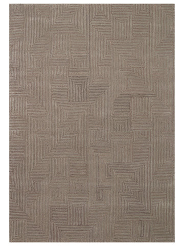 Alfombra tejida a mano de mezcla de lana y algodón serie Milano GREY