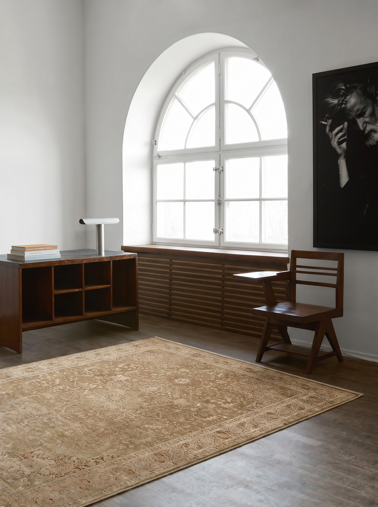 Golden Serisi Yumuşak Dokulu Vintage Esintilere Sahip Sık Dokuma Salon Halısı 02 BRONZE
