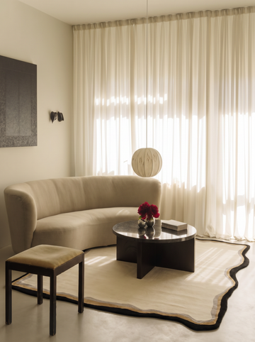 Monza Art Geometrik Desenli Modern Salon Halısı 11 CREAM GOLD mekan görünümü 1