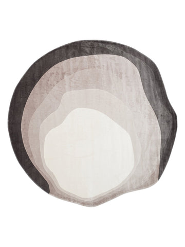 Tapete Monza Art 01 CREAM BLACK Q para Sala, Moderno, Brilhante, Alta Qualidade, Trama Densa com Estampa Geométrica