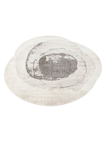 Monza Art Geometrisch Patroon Hoge Kwaliteit Dicht Geweven Glanzend Modern Woonkamer Tapijt 02 CREAM GREY Q
