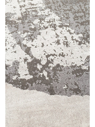 Monza Art Geometrisch Patroon Hoge Kwaliteit Dicht Geweven Glanzend Modern Woonkamer Tapijt 02 CREAM GREY Q