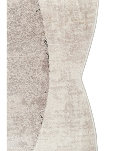 Monza Art Geometrisch Patroon Hoge Kwaliteit Dicht Geweven Glanzend Modern Woonkamer Tapijt 02 CREAM GREY Q