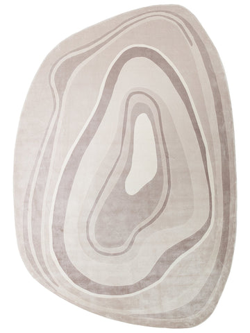 Tapete Monza Art 05 CREAM GREY para Sala, Moderno, Brilhante, Alta Qualidade, Trama Densa com Estampa Geométrica