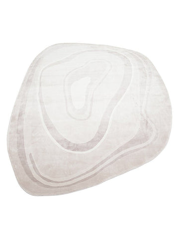 Tapete Monza Art 05 CREAM GREY para Sala, Moderno, Brilhante, Alta Qualidade, Trama Densa com Estampa Geométrica