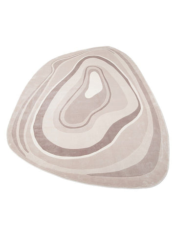 Tapete Monza Art 05 CREAM GREY para Sala, Moderno, Brilhante, Alta Qualidade, Trama Densa com Estampa Geométrica