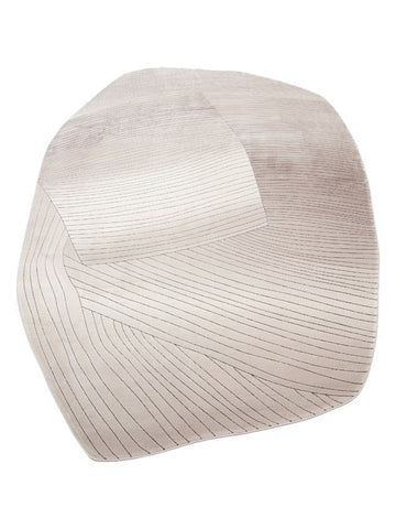 Tapete Monza Art 07 CREAM GREY para Sala, Moderno, Brilhante, Alta Qualidade, Trama Densa com Estampa Geométrica
