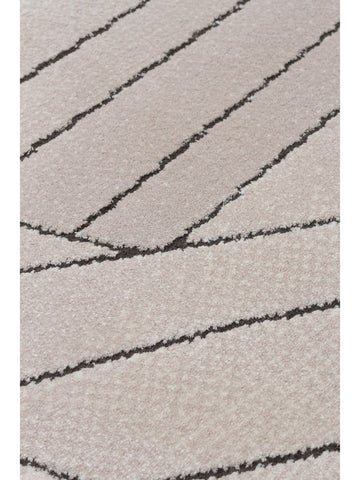Tapete Monza Art 07 CREAM GREY para Sala, Moderno, Brilhante, Alta Qualidade, Trama Densa com Estampa Geométrica