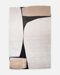 Monza Art Geometrik Desenli Yüksek Kalite Sık Dokuma Parlak Modern Salon Halısı 09 CREAM GOLD BLACK
