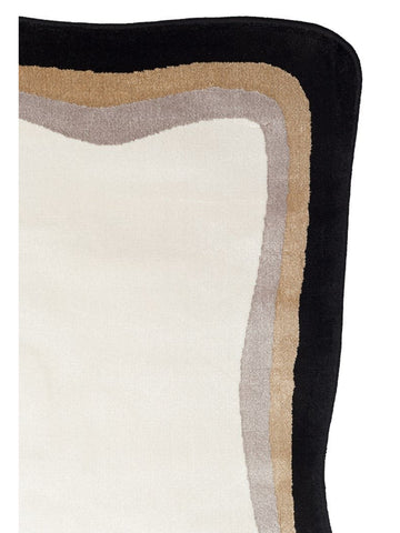 Tapete Monza Art 11 CREAM GOLD para Sala, Moderno, Brilhante, Alta Qualidade, Trama Densa com Estampa Geométrica