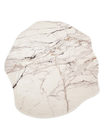 Tapete Monza Art 12 CREAM GREY para Sala, Moderno, Brilhante, Alta Qualidade, Trama Densa com Estampa Geométrica
